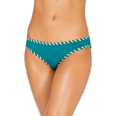 Becca By Rebecca Virtue Camille Womens Reversible Low Rise Bikini Swim Bottom In Blue