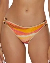 Becca By Rebecca Virtue Canyon Sunset Womens Metallic Ring Side Swim Bottom Separates In Multi