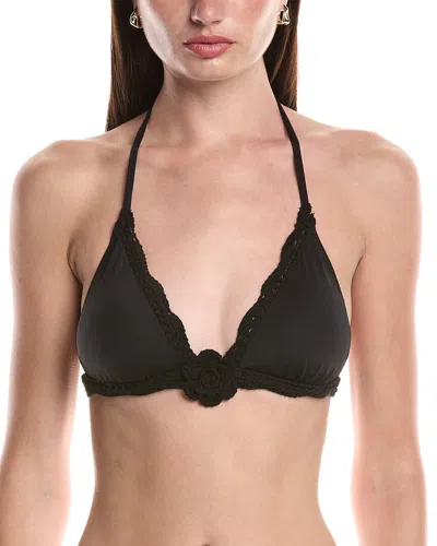 Becca By Rebecca Virtue Colette Banded Halter Top In Black