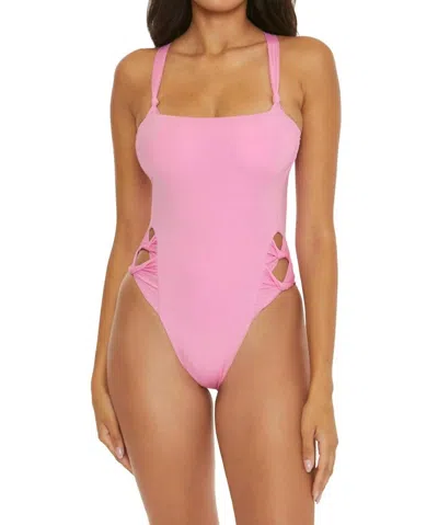 Becca By Re Virtue Color Code High Leg One Piece In Rosy In Multi