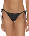 Becca By Rebecca Virtue Color Code Side Tie Bikini Bottom In Black