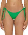 Becca By Rebecca Virtue Color Code Side Tie Bikini Bottom In Emerald