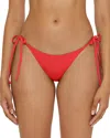 Becca By Rebecca Virtue Color Code Side Tie Bikini Bottom In Fire
