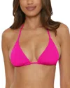 Becca By Rebecca Virtue Color Code Triangle Bikini Top In Azalea
