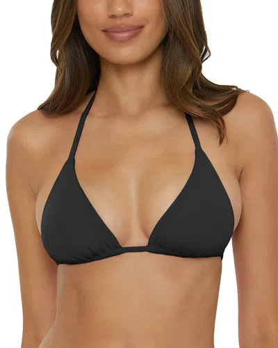 Becca By Rebecca Virtue Color Code Triangle Bikini Top In Black