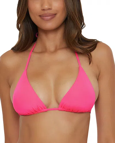 Becca By Rebecca Virtue Color Code Triangle Bikini Top In Azalea
