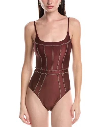 Becca By Rebecca Virtue Color Sheen One-piece In Burgundy