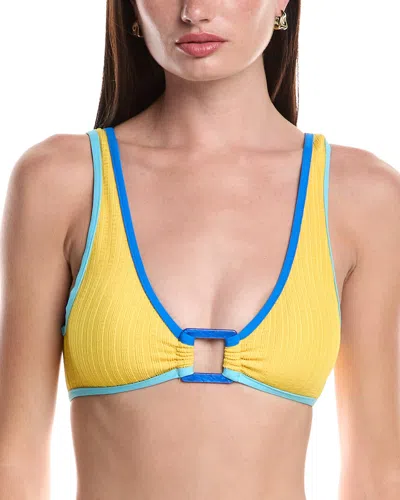 Becca By Rebecca Virtue Crinklecrush Bralette Top In Yellow