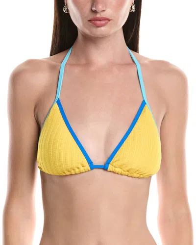 Becca By Rebecca Virtue Crinklecrush Triangle Top In Yellow