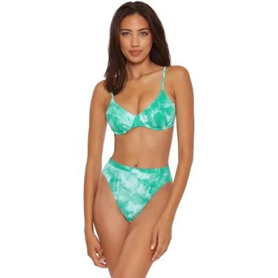 Becca By Re Virtue Crystal Sarah Bikini Top Women's Jasper Jzz194 In Green