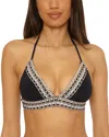Becca By Rebecca Virtue Fiesta Avery Halter Bikini Top In Black