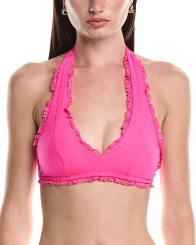Becca By Rebecca Virtue Frills Halter Top In Red