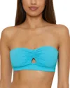 Becca By Rebecca Virtue Garden Of Eden Flower Bandeau Bikini Top In Pool