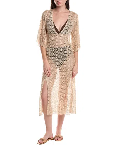 Becca By Rebecca Virtue Golden Mesh Cover-up In Brown