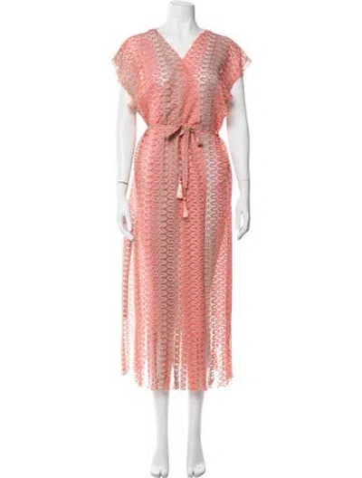 Pre-owned Becca By Rebecca Virtue Lace Pattern Cover-up In Neutrals