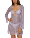 Becca By Rebecca Virtue Lace Tunic Swim Cover-up In Bellflower
