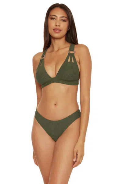 Becca By Re Virtue Line In The Sand Skylar Top Women's Small Green Erk605