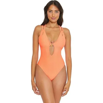 Becca By Rebecca Virtue Line In The Sand Swimsuit Women's Orange Gbo2198