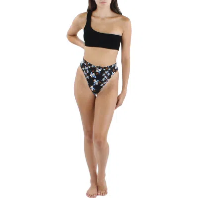 Becca By Rebecca Virtue Lorraine Womens High Waist Floral Print Swim Bottom Separates In Multi