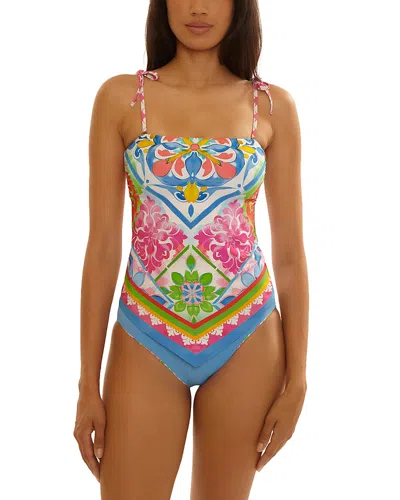 Becca By Rebecca Virtue Mijas Casey Handkerchief Tankini Top In Multi