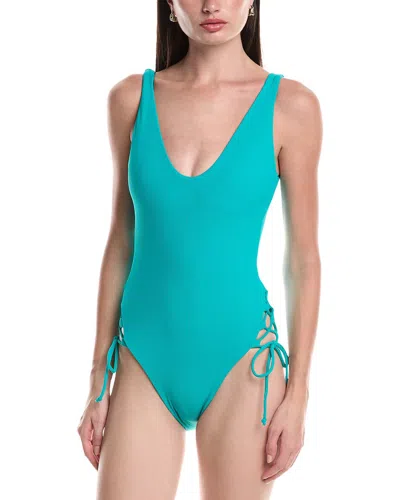 Becca By Rebecca Virtue Modern Edge Hi-leg One-piece In Blue