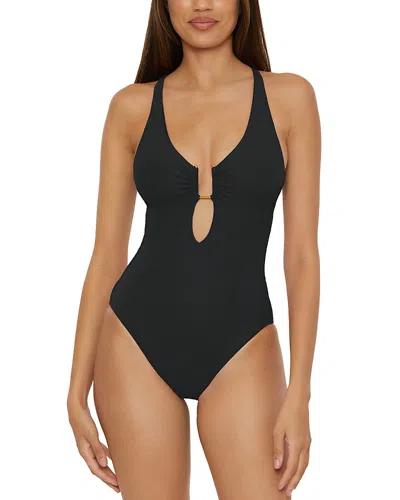 Becca By Rebecca Virtue Modern Edge One Piece Swimsuit In Black