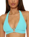 Becca By Rebecca Virtue Monte Carlo Mira Rib Halter Bikini Top