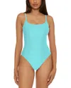 Becca By Rebecca Virtue Monte Carlo Ribbed One Piece Swimsuit