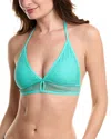 Becca By Rebecca Virtue Network Halter Bikini Top In Green