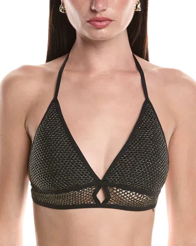 Becca By Rebecca Virtue Network Halter Top In Black