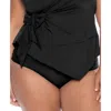 Becca By Rebecca Virtue Plus Womens Solid Hipster Swim Bottom Separates In Black