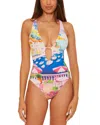 Becca By Rebecca Virtue Positano Reversible One Piece Swimsuit