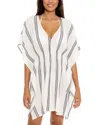 Becca By Rebecca Virtue Radiance Woven Tunic Cover Up In White