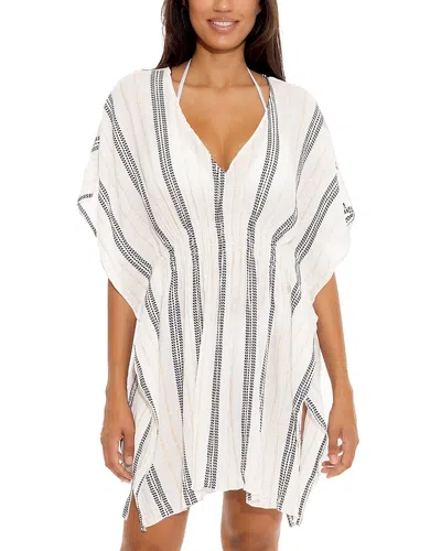Becca By Rebecca Virtue Radiance Woven Tunic Cover Up In White