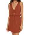 Becca By Rebecca Virtue Reversible Dress Cover-up In Caramel