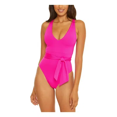 Becca By Re Virtue Santorini Kali One-piece Womens Pink Belted Gbo1827