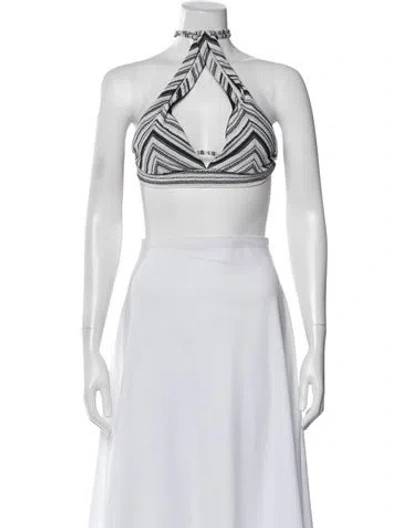 Pre-owned Becca By Rebecca Virtue Striped One-piece In White