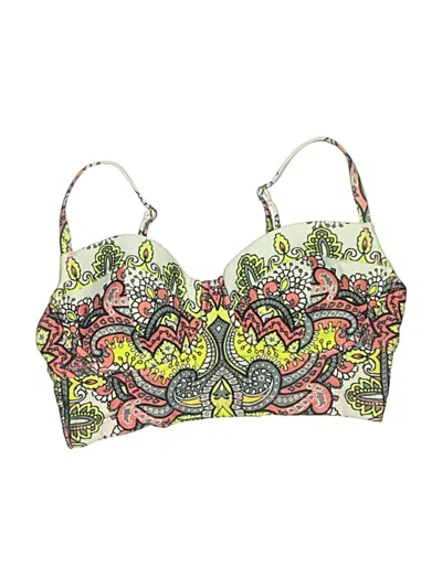 Pre-owned Becca By Rebecca Virtue Swimsuit Top Pink Paisley Pattern Swimwear