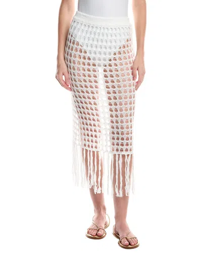 Becca By Rebecca Virtue Venica Crochet Skirt In White