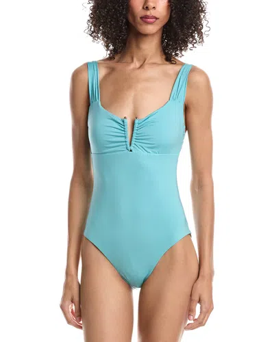 Becca By Rebecca Virtue Viviana Plunge One-piece In Blue