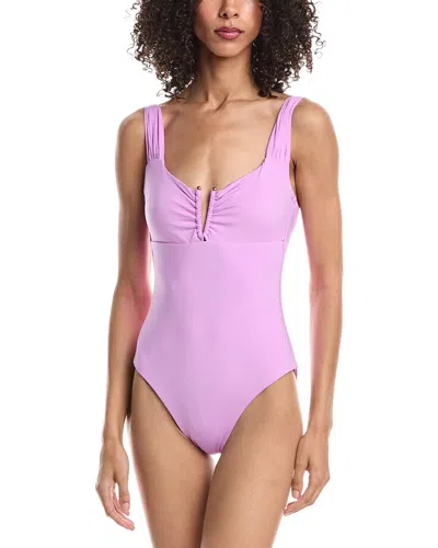 Becca By Rebecca Virtue Viviana Plunge One-piece In Purple