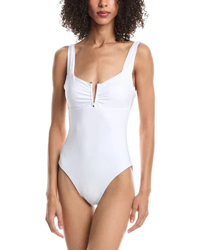 Becca By Rebecca Virtue Viviana Plunge One-piece In White