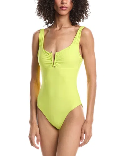 Becca By Rebecca Virtue Viviana Plunge One-piece In Yellow