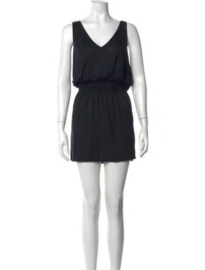 Pre-owned Becca By Rebecca Virtue V-neck Mini Dress W/ Tags In Black