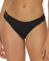 Becca By Re Virtue Womens Black Colette American Fit Bikini Bottom Buu044 In Black