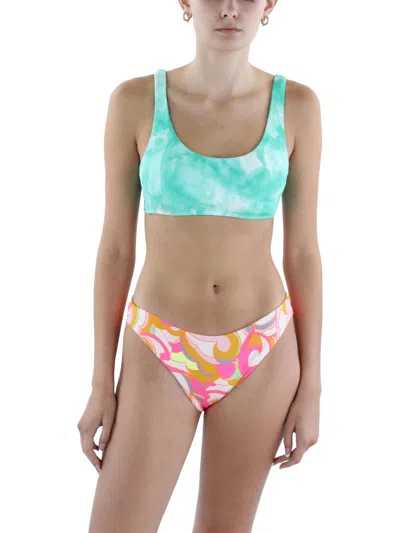 Becca By Rebecca Virtue Womens Ombre Nylon Bikini Swim Top In Green
