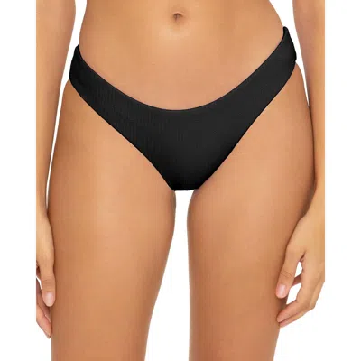 Becca By Rebecca Virtue Womens Ribbed Nylon Swim Bottom Separates In Black