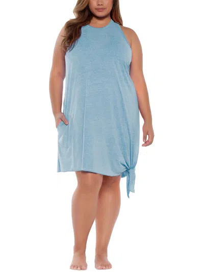 Becca By Rebecca Virtue Womens Slub Dress Cover-up In Multi