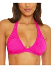 Becca By Rebecca Virtue Color Code Triangle Bikini Top In Pink