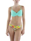 Becca By Rebecca Virtue Womens Reversible Polyester Swim Bottom Separates In Green